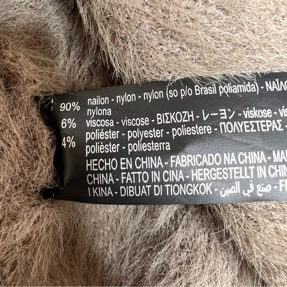 ZARA Fuzzy Tan Turtleneck Sweater Tunic Dress Top Women's Size M - Picture 15 of 16